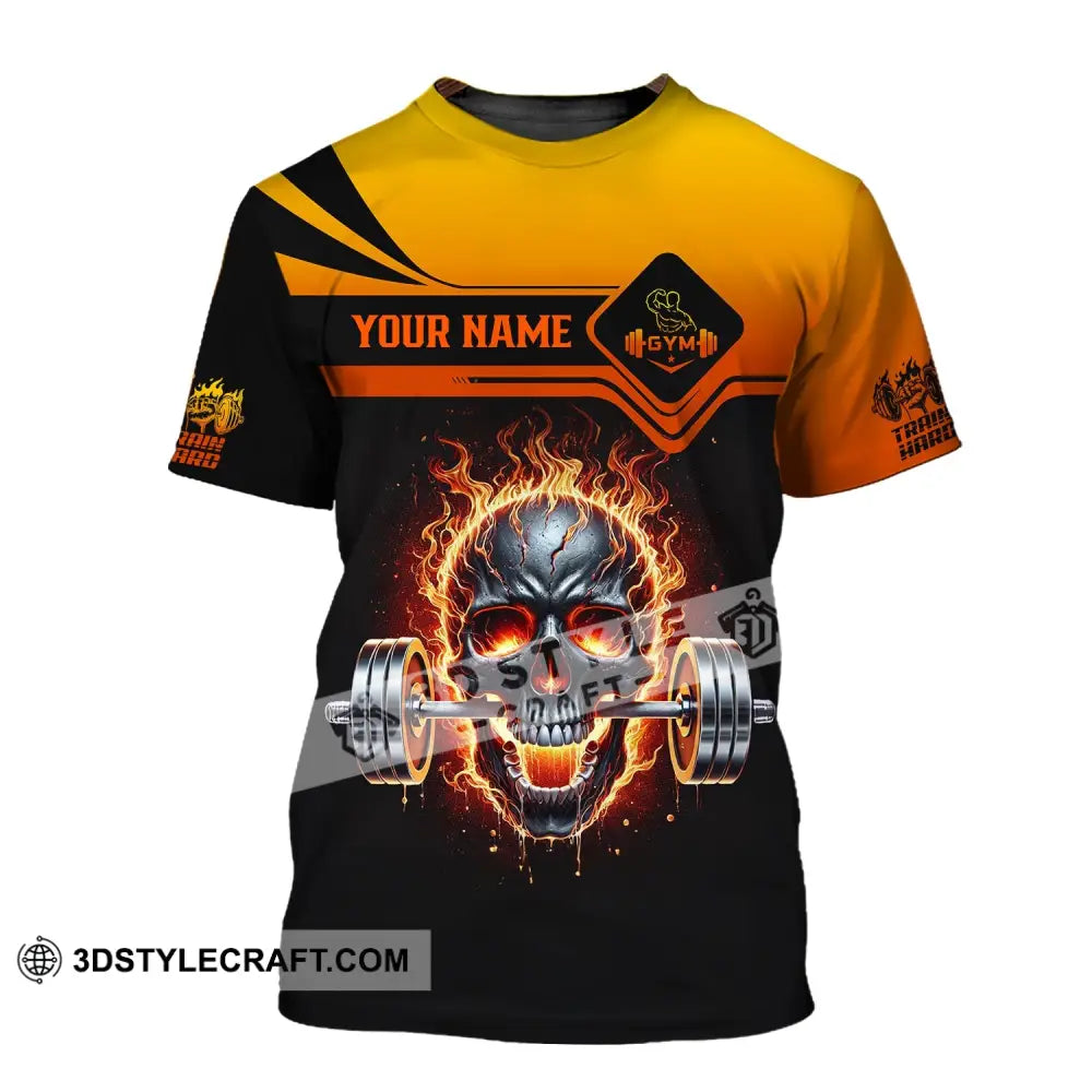 Unisex Shirt - Custom Text Fire Skullcap T-Shirt / S T-Shirt