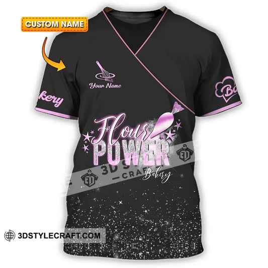 Unisex Shirt - Custom Text Shirt Flour Power Bakery T-shirt