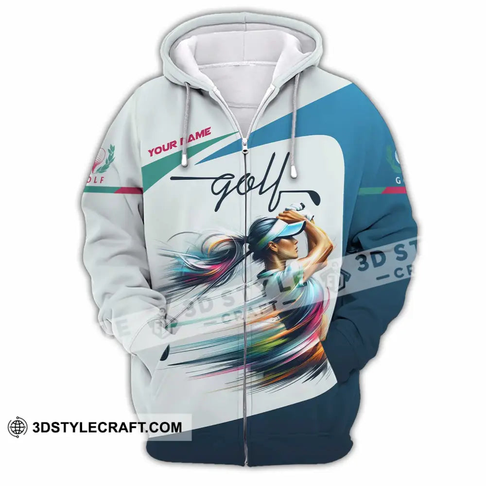 Unisex Shirt - Custom Text Shirt Golf Shirt Zipper Hoodie / S T-shirt