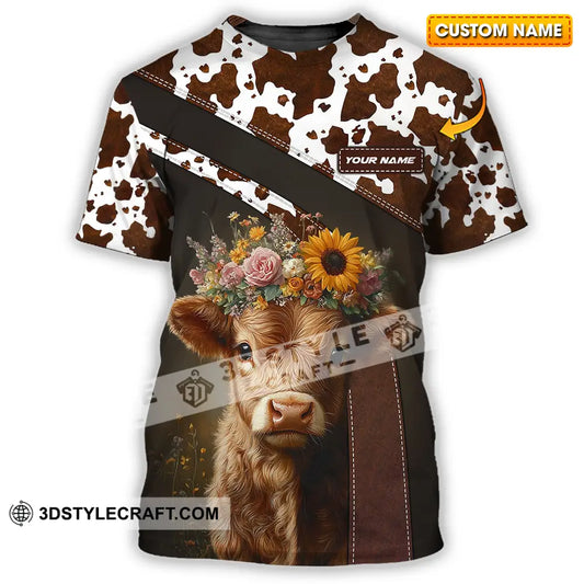 Unisex Shirt - Custom Text Shirt Highland Cow Shirt T-shirt