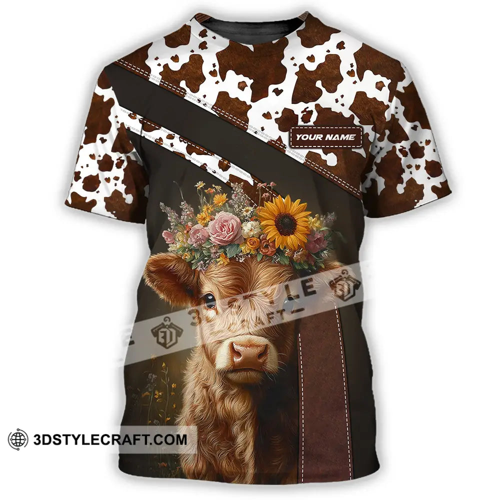 Unisex Shirt - Custom Text Shirt Highland Cow Shirt T-Shirt / S T-shirt