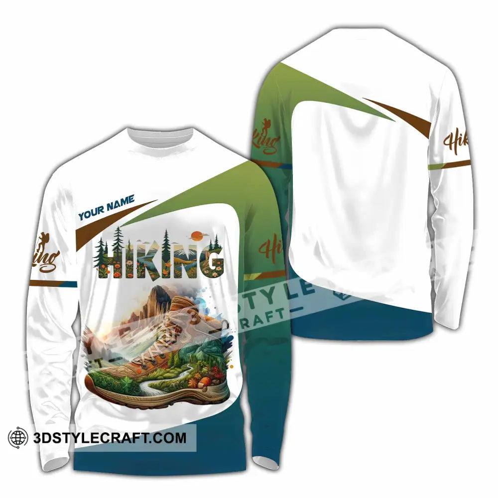 Unisex Shirt - Custom Text Shirt Hiking Shirt Long Sleeve Shirt / S T-shirt