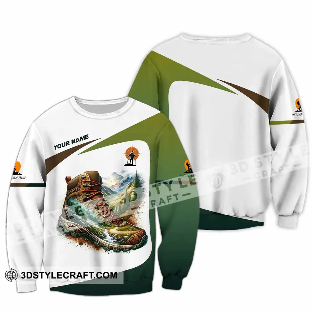 Unisex Shirt - Custom Text Hiking Long Sleeve / S T-Shirt