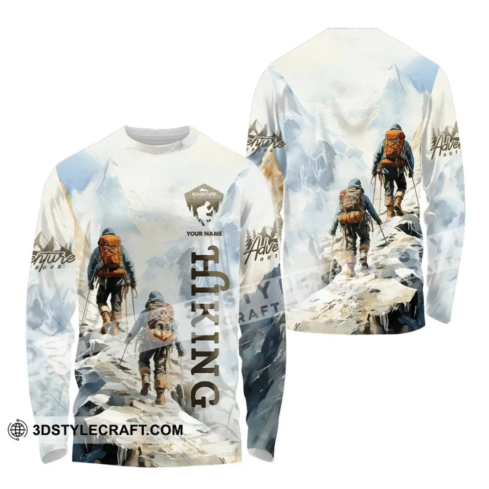 Unisex Shirt - Custom Text Shirt Hiking Long Sleeve Shirt / S T-shirt