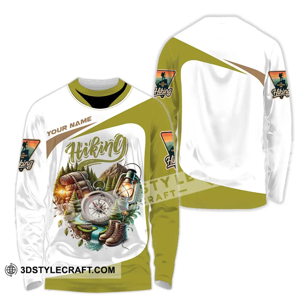 Unisex Shirt - Custom Text Shirt Hiking Shirt Long Sleeve Shirt / S T-shirt