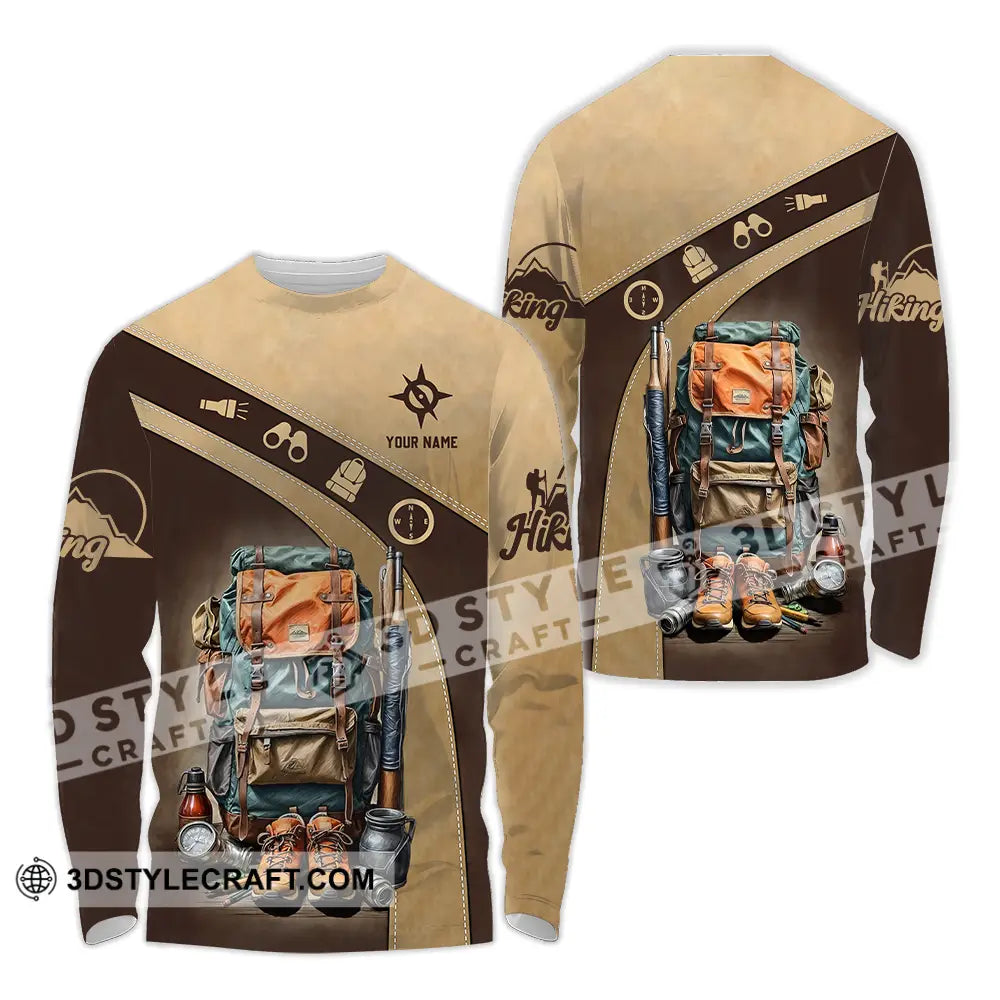 Unisex Shirt - Custom Text Shirt Hiking Shirt Long Sleeve Shirt / S T-shirt