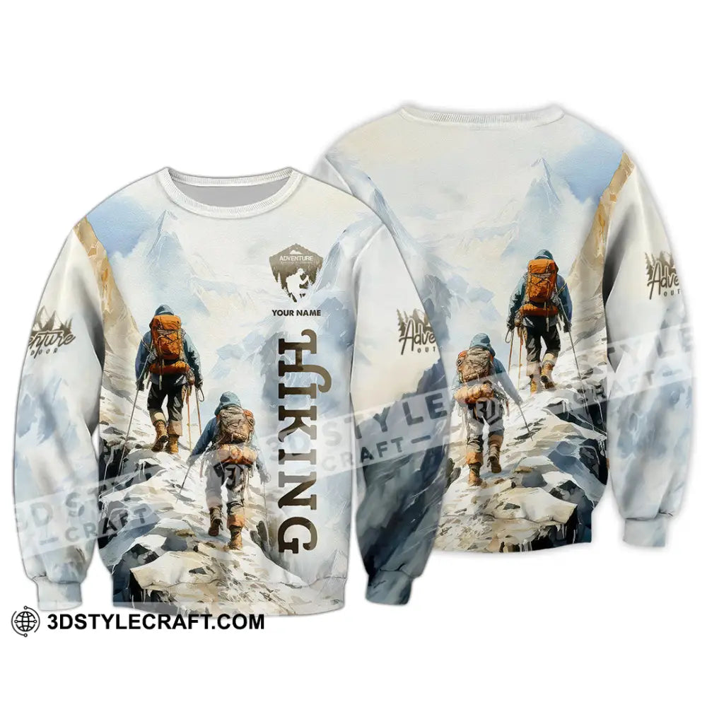 Unisex Shirt - Custom Text Shirt Hiking Long Sleeve / S T-shirt