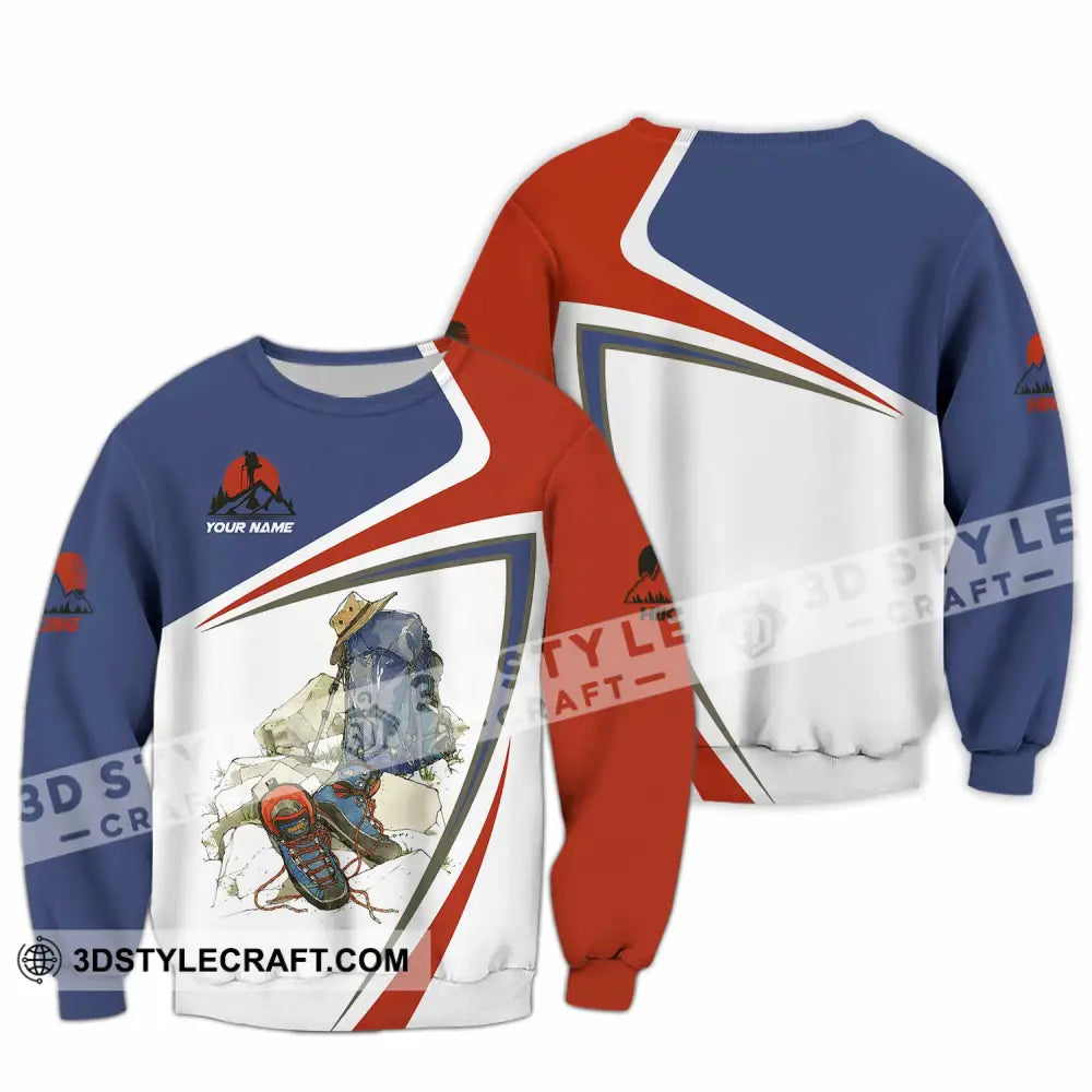 Unisex Shirt - Custom Text Hiking Lover Long Sleeve / S T-Shirt