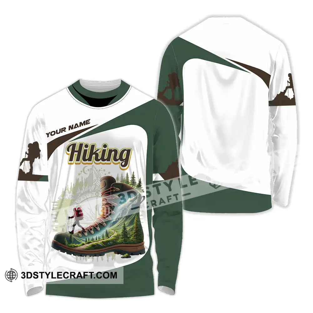 Unisex Shirt - Custom Text Hiking Lover Long Sleeve / S T-Shirt