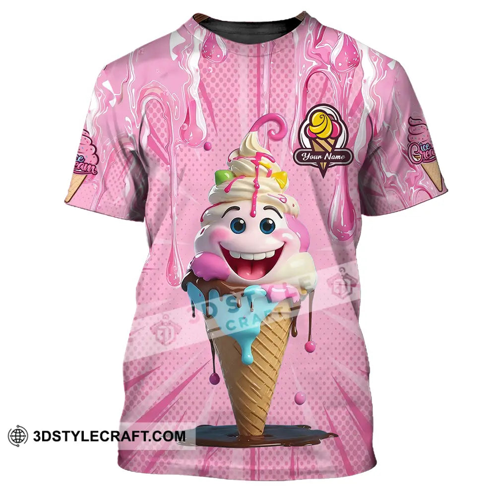 Unisex Shirt - Custom Text Shirt Ice Cream T-Shirt / S T-shirt