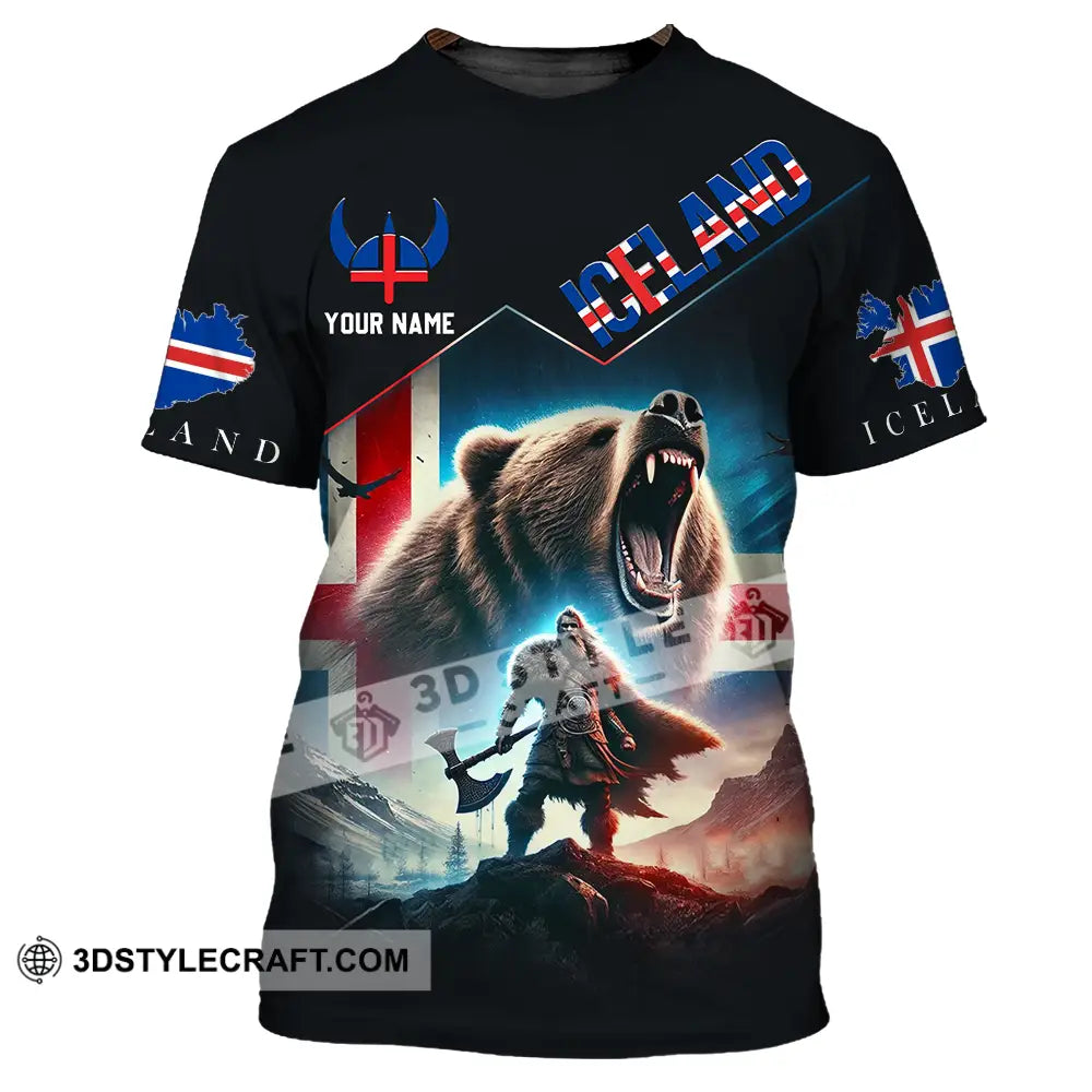 Unisex Shirt - Custom Text Iceland T-Shirt / S T-Shirt