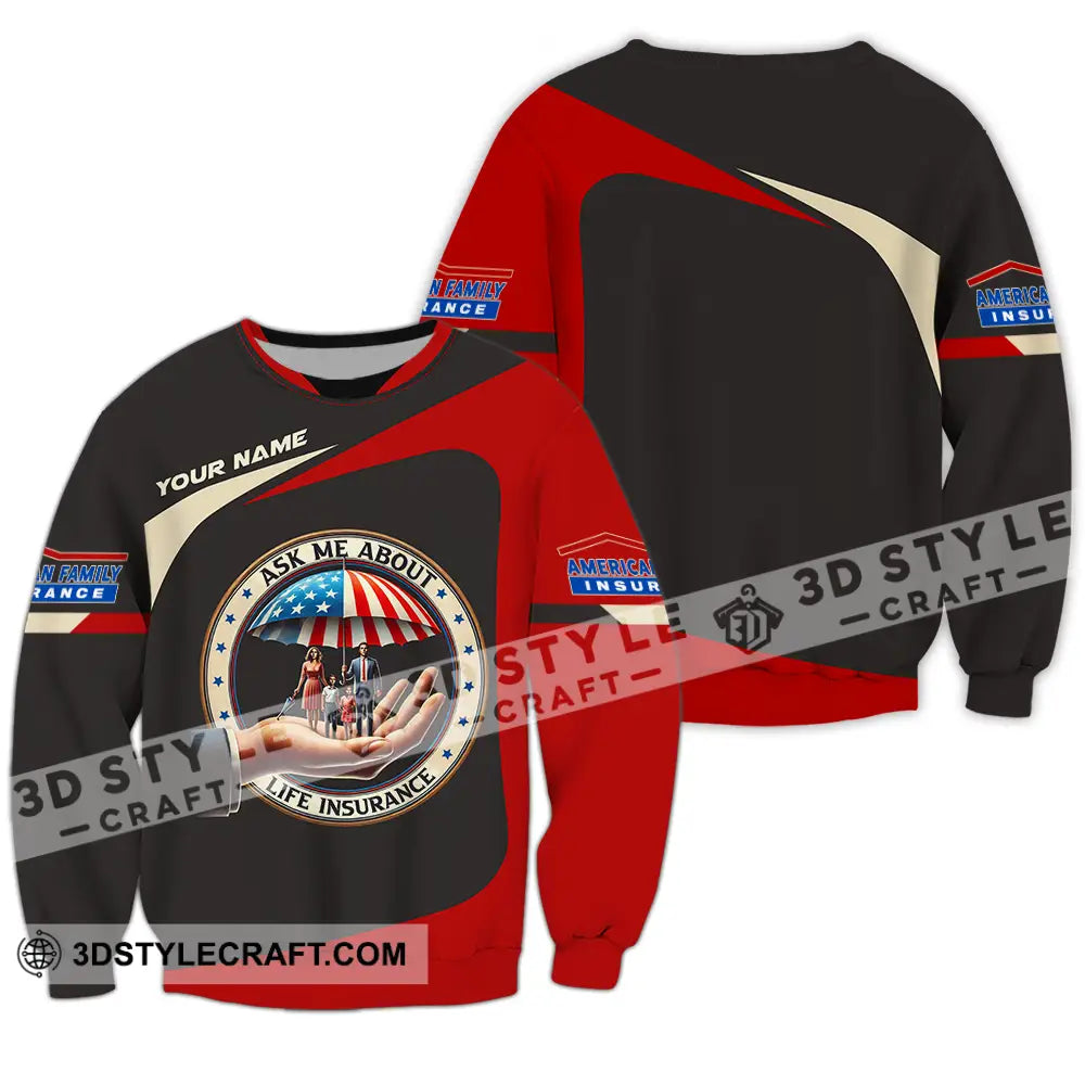 Unisex Shirt - Custom Text Insurance America Long Sleeve / S T-Shirt