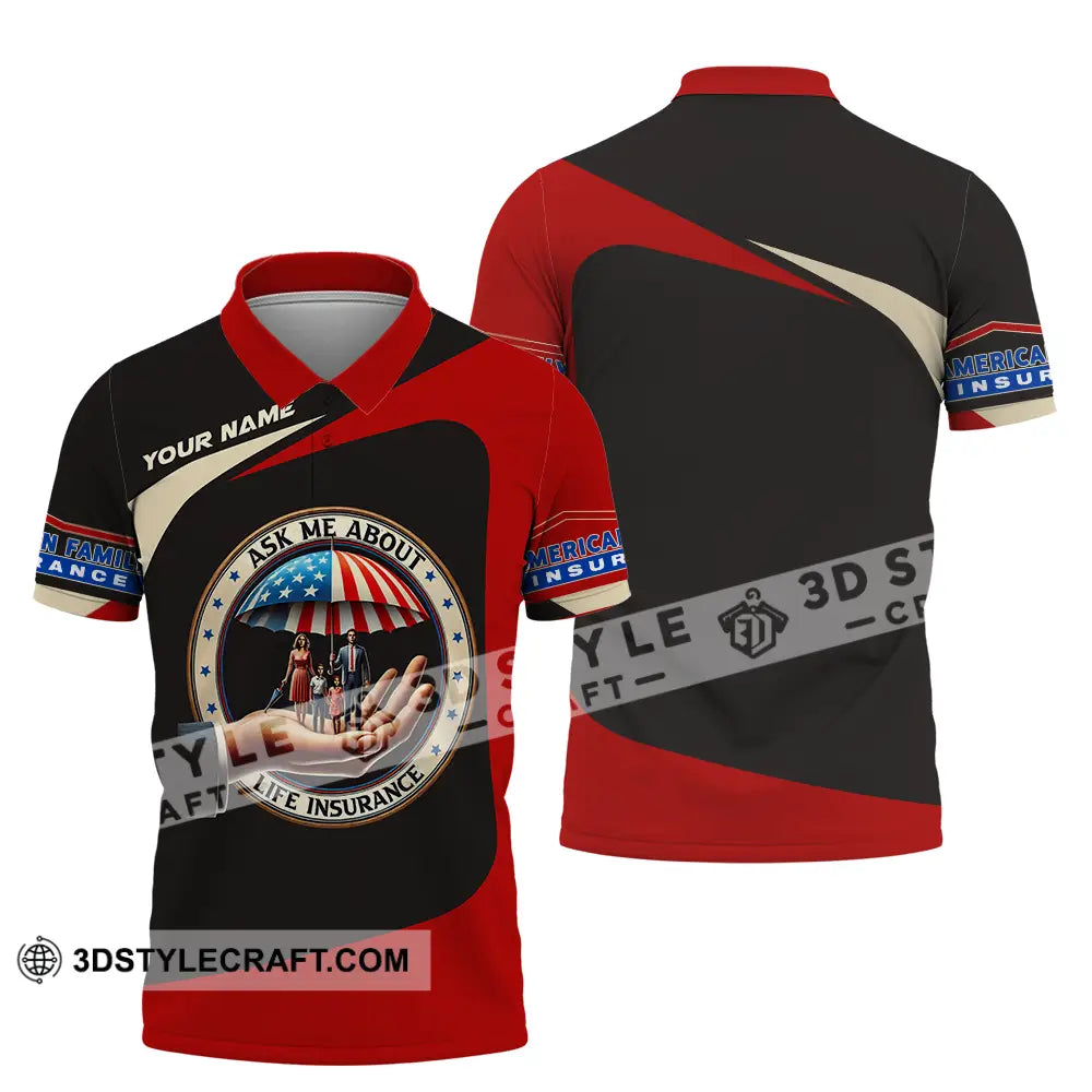 Unisex Shirt - Custom Text Insurance America Polo / S T-Shirt
