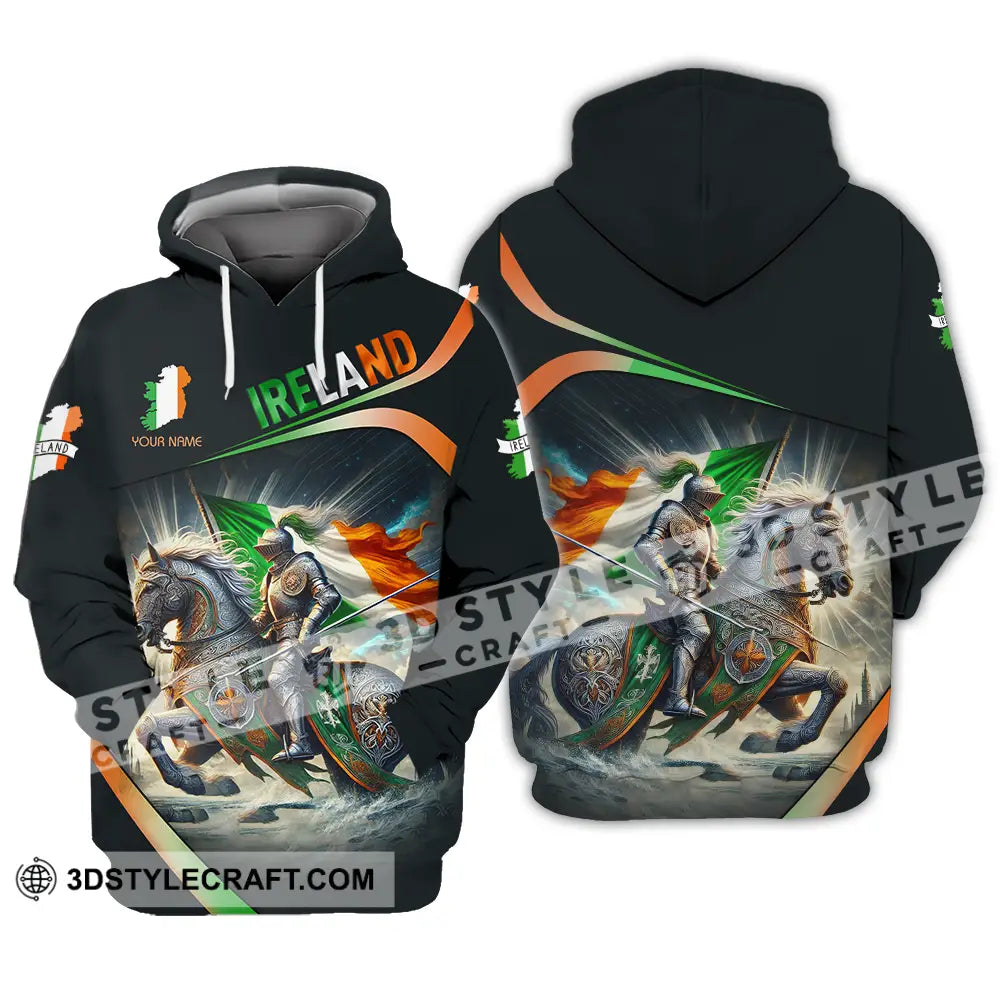Unisex Shirt - Custom Text Ireland Hoodie / S T-Shirt