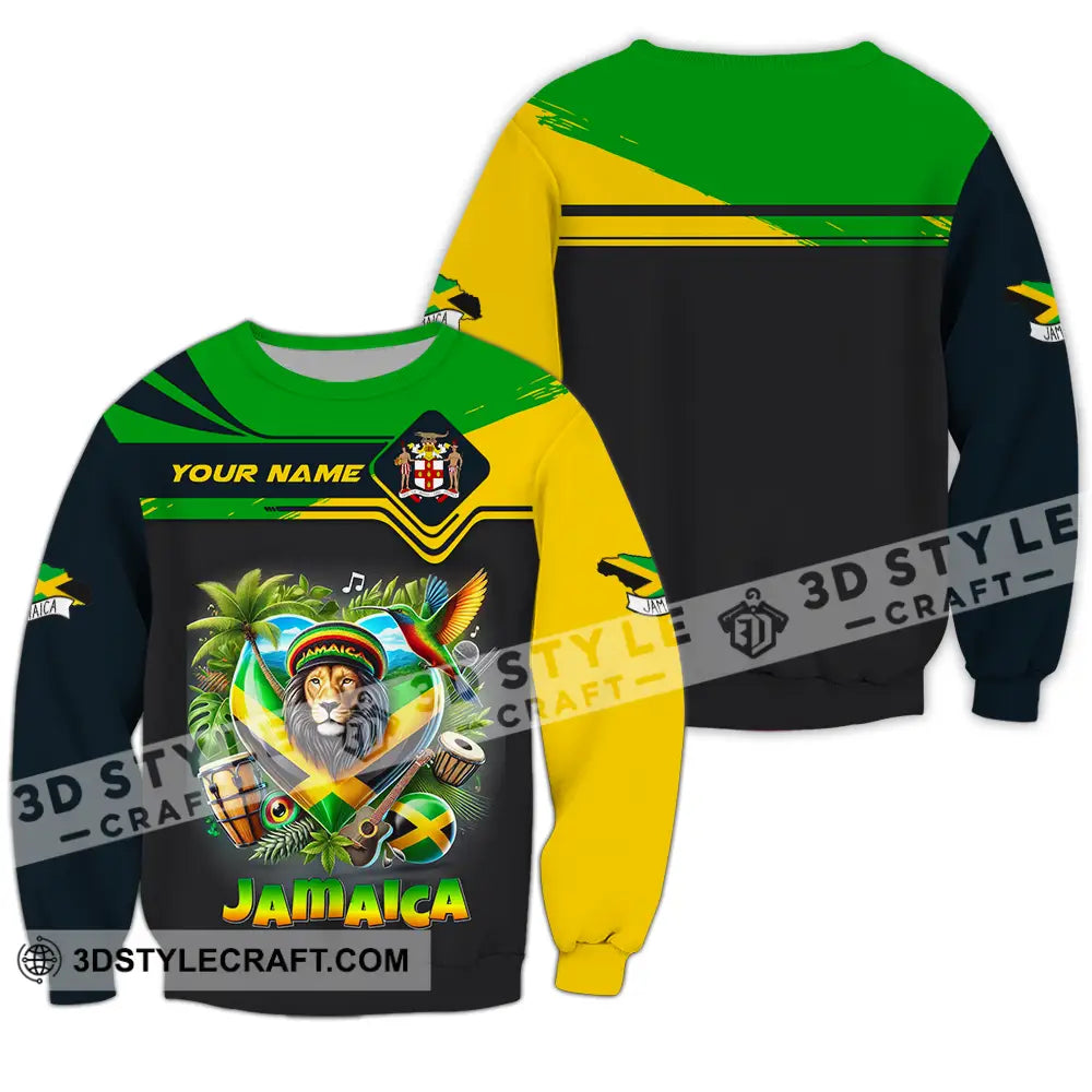 Unisex Shirt - Custom Text Jamaica Long Sleeve / S T-Shirt