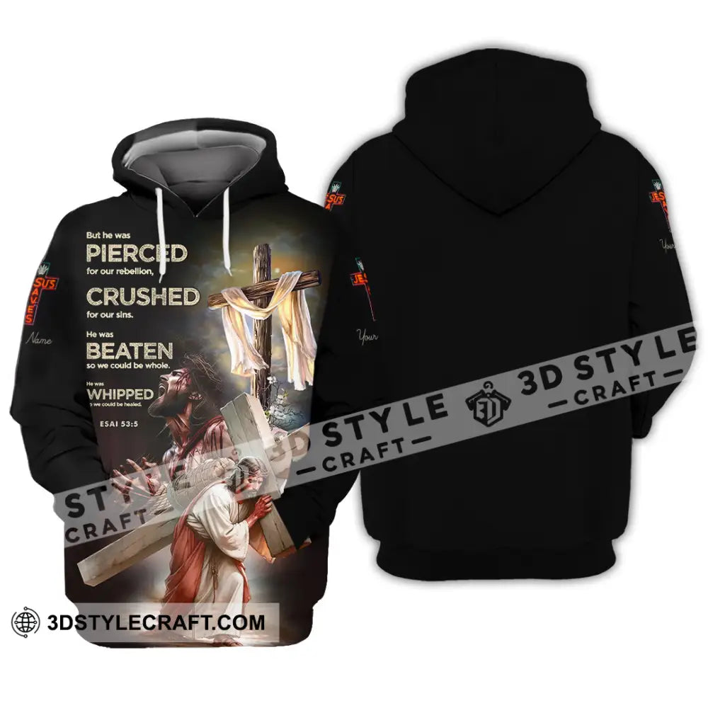 Unisex Shirt - Custom Text Jesus Saves Hoodie / S T-Shirt