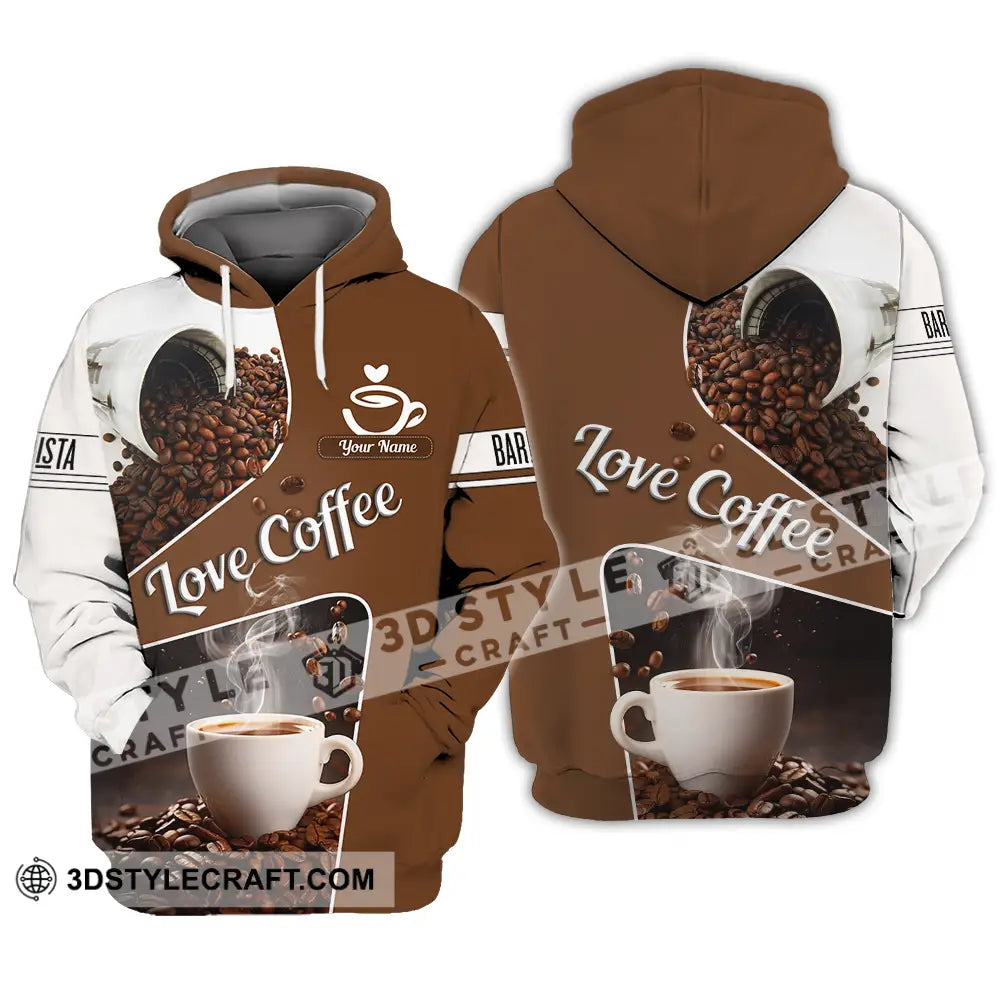 Unisex Shirt - Custom Text Shirt Love Coffee Shirt Hoodie / S T-shirt