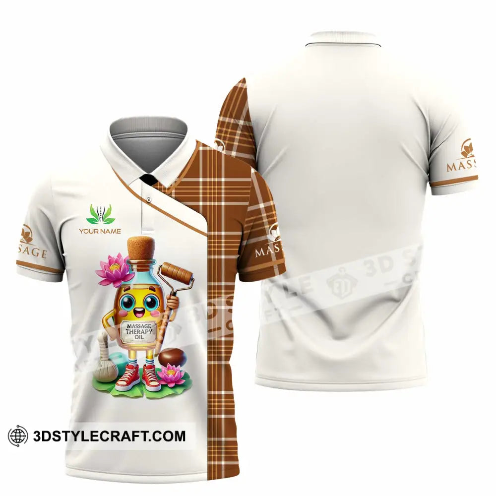 Unisex Shirt - Custom Text Massage Therapy Oils Polo / S T-Shirt