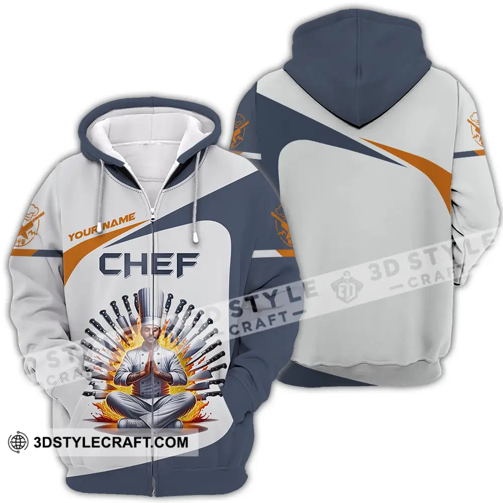 Unisex Shirt - Custom Text Master Chef Zipper Hoodie / S T-Shirt