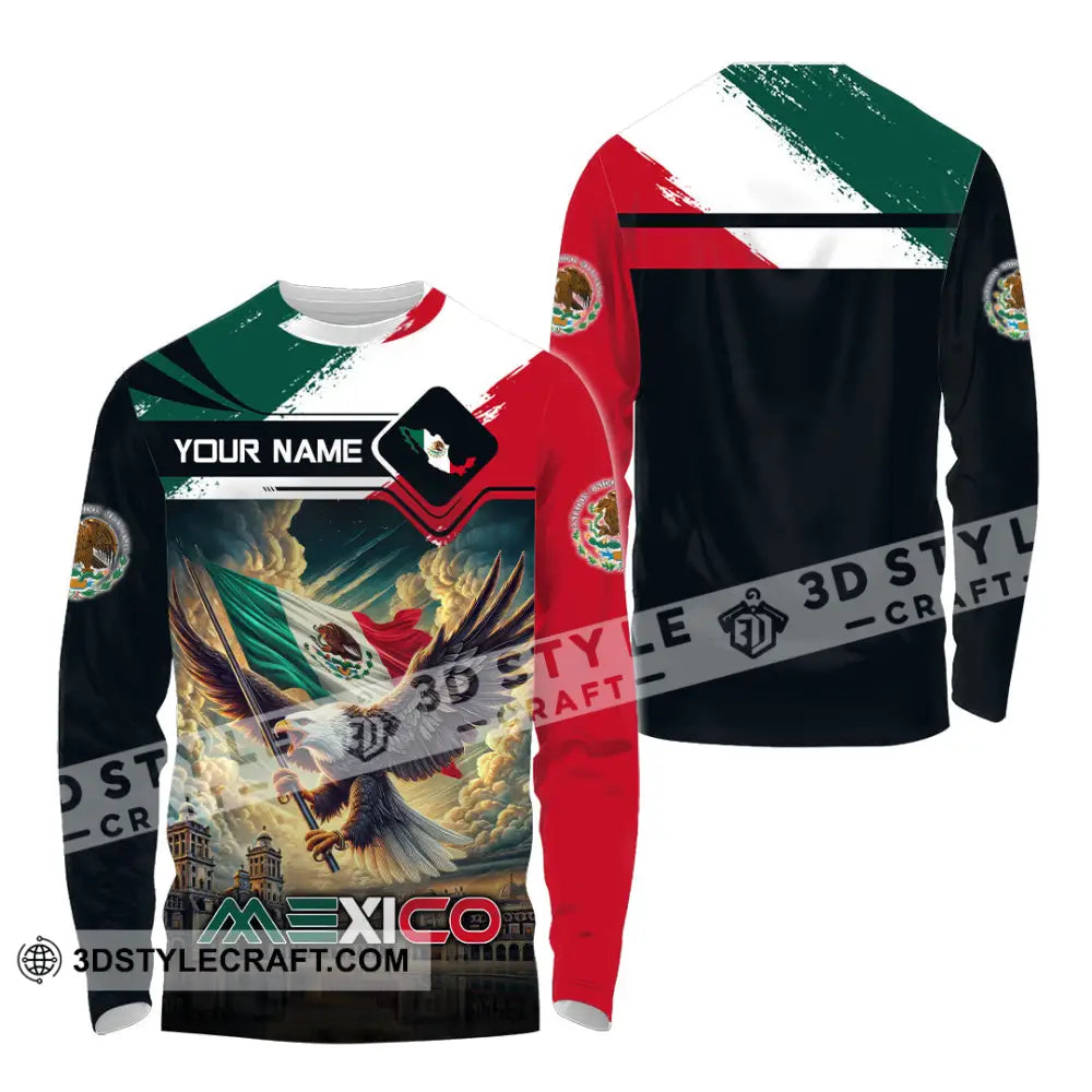 Unisex Shirt - Custom Text Shirt Mexico Shirt Long Sleeve Shirt / S T-shirt