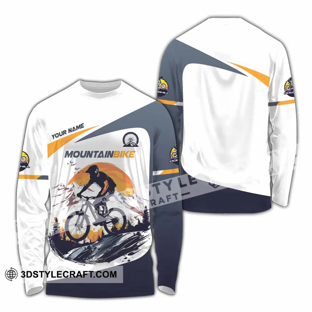 Unisex Shirt - Custom Text Shirt Mountain Bike Shirt Long Sleeve Shirt / S T-shirt