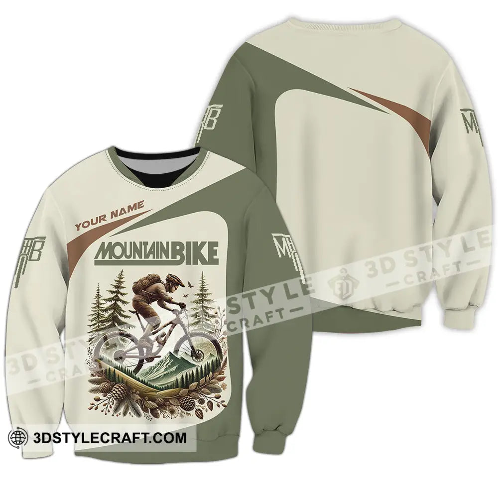 Unisex Shirt - Custom Text Shirt Mountain Bike Shirt Long Sleeve / S T-shirt