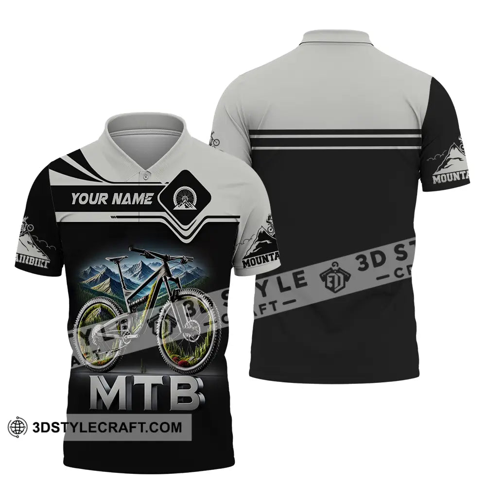 Unisex Shirt - Custom Text Mtb Polo / S T-Shirt
