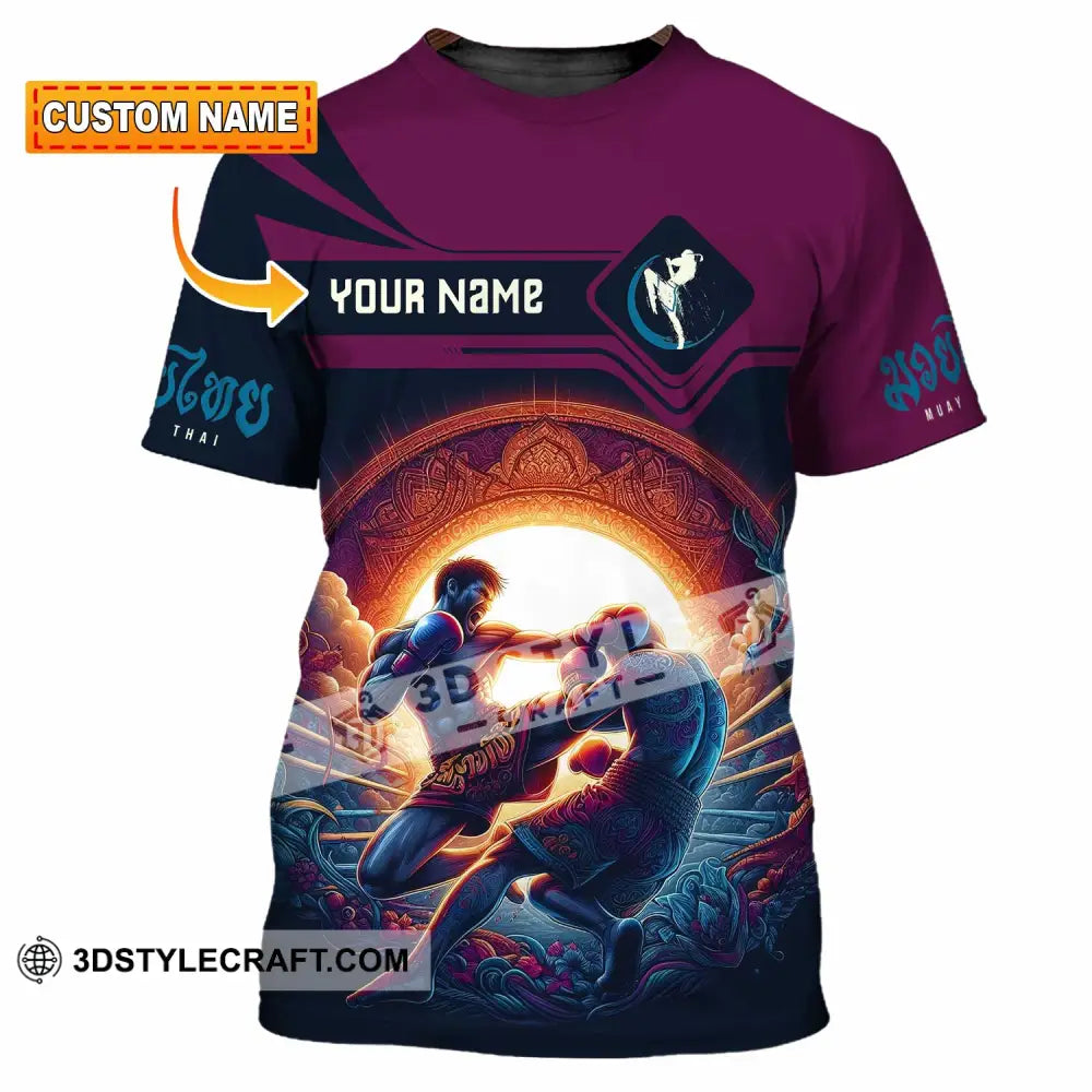 Unisex Shirt - Custom Text Shirt Muay Thai Shirt T-shirt