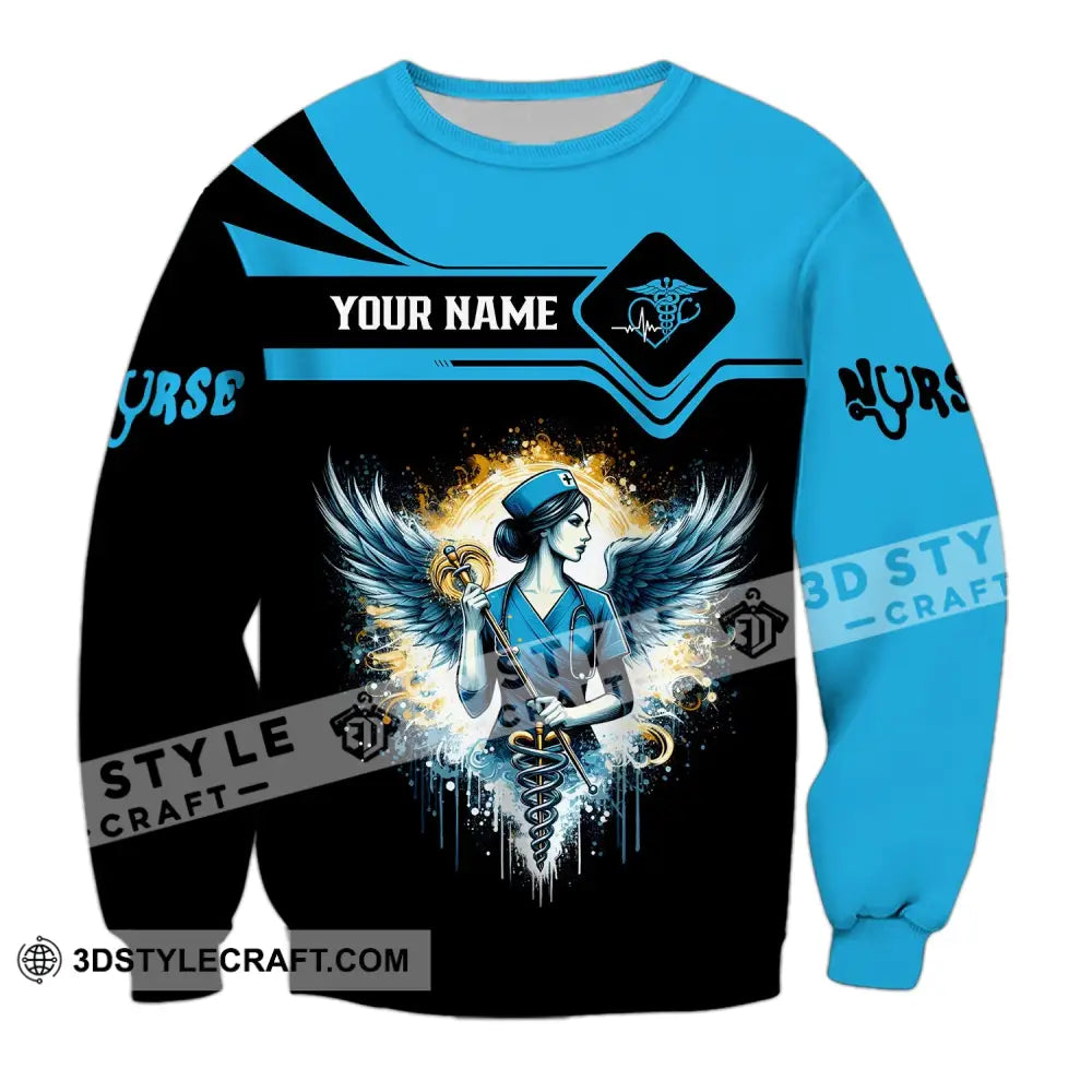 Unisex Shirt - Custom Text Nurse Long Sleeve / S T-Shirt