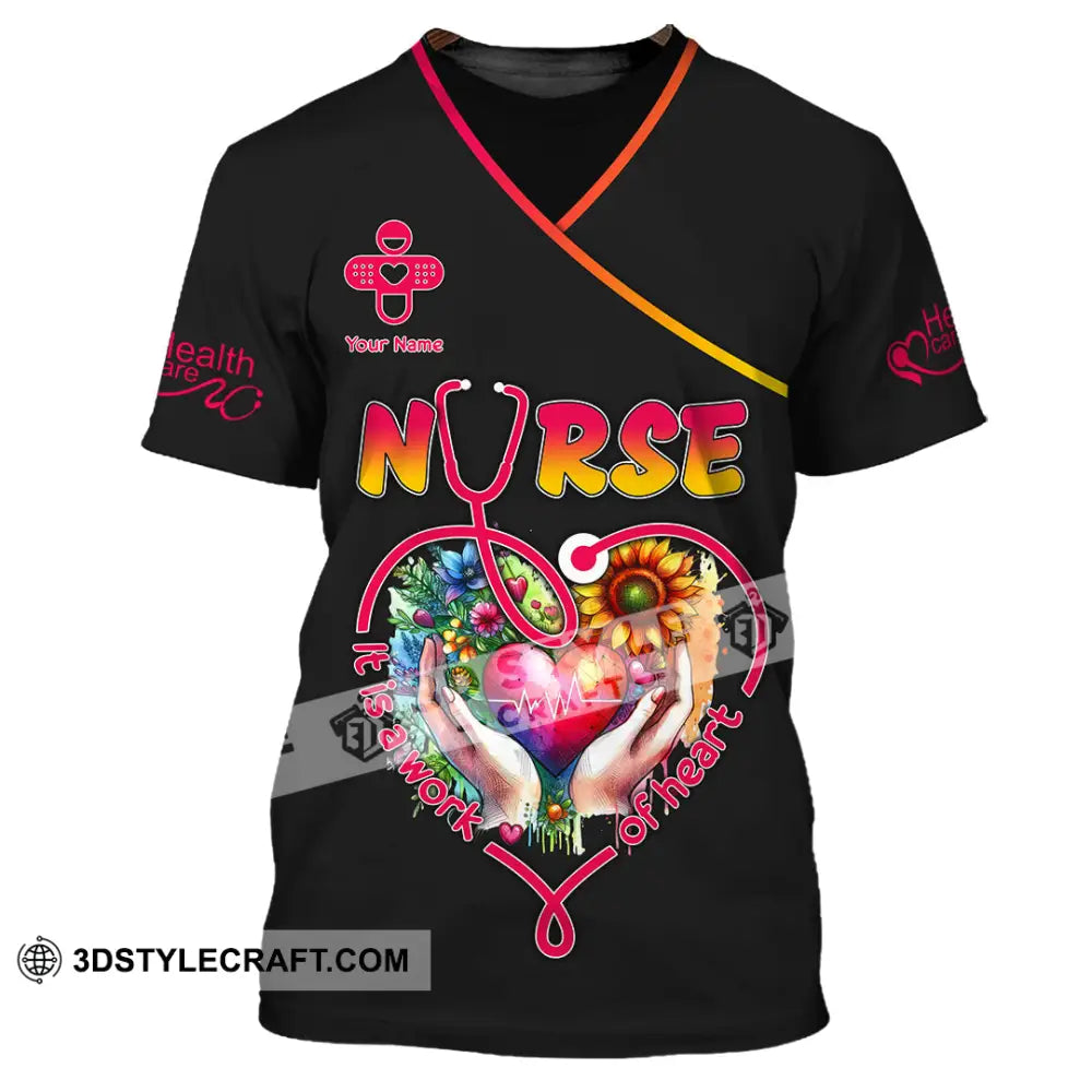 Unisex Shirt - Custom Text Nurse Shirt T-Shirt / S T-shirt