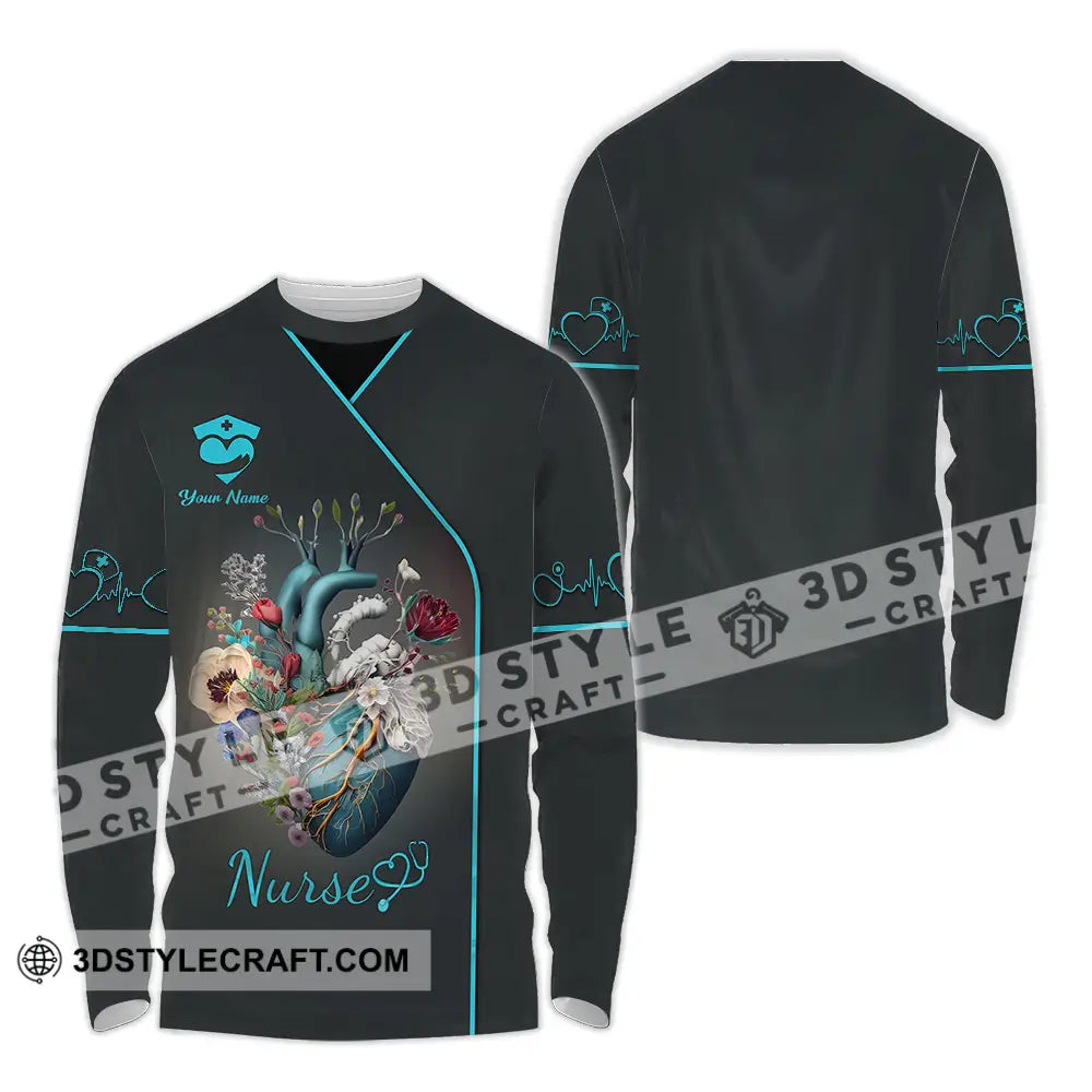 Unisex Shirt - Custom Text Nursing Shirt Nurse Life Long Sleeve Shirt / S T-shirt