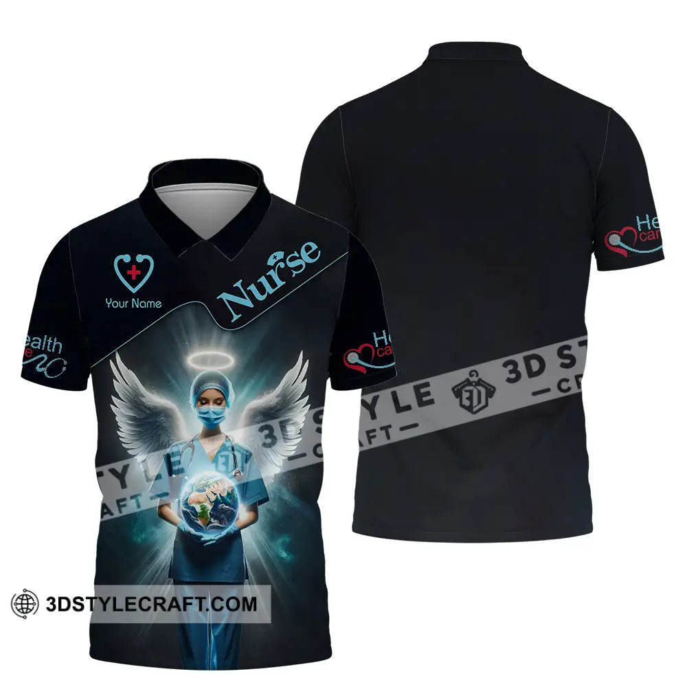 Unisex Shirt - Custom Text Nursing Shirt Nurse Life Polo Shirt / S T-shirt