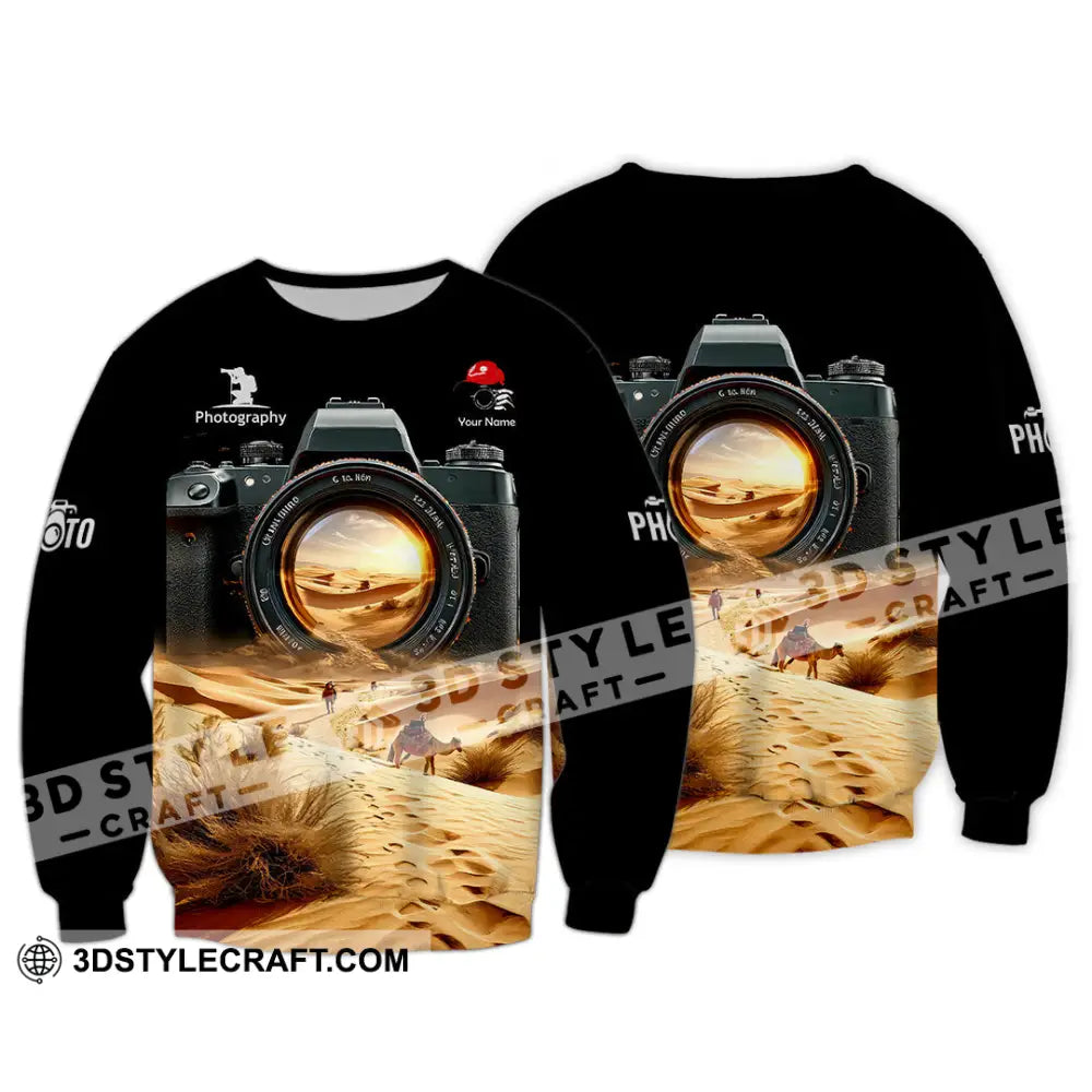 Unisex Shirt - Custom Text Shirt Photographer Shirt Long Sleeve / S T-shirt