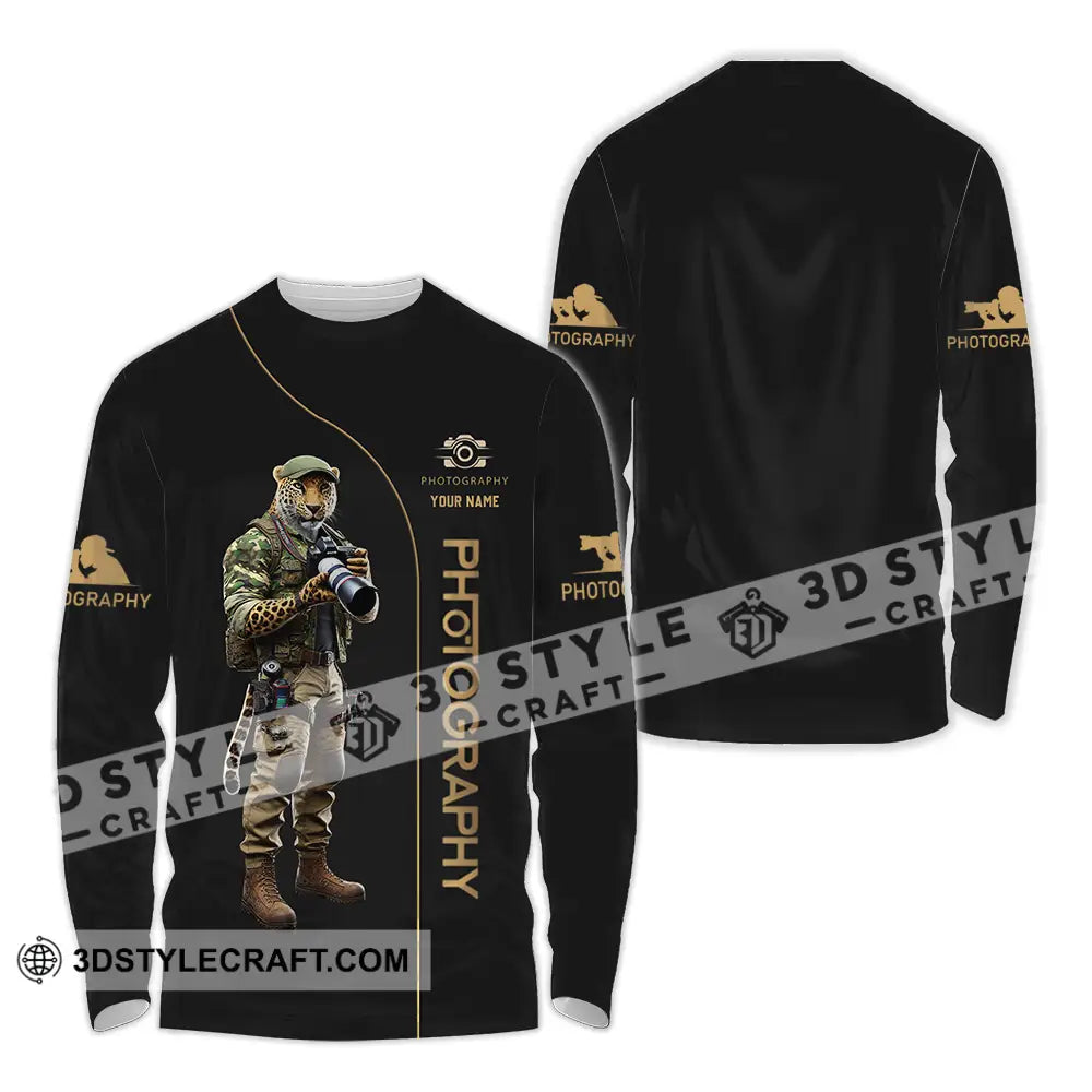 Unisex Shirt - Custom Text Photographer Long Sleeve / S T-Shirt