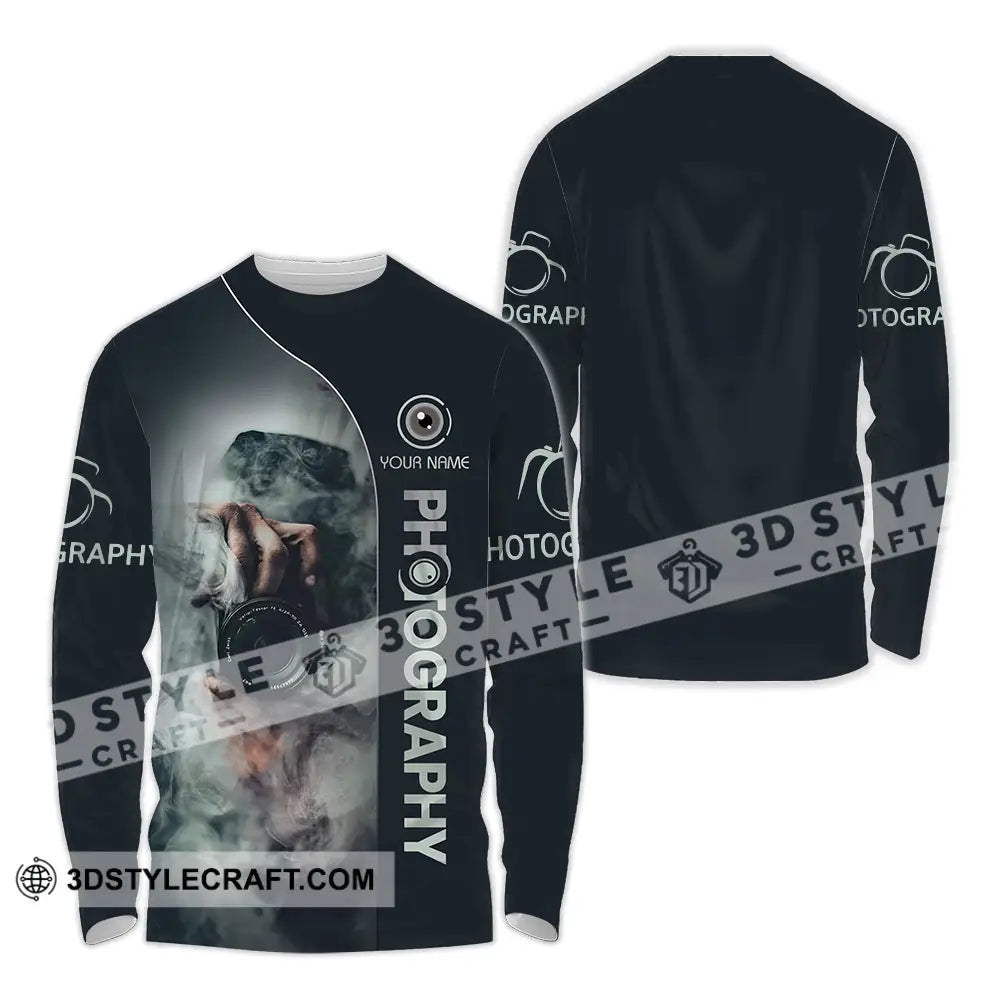 Unisex Shirt - Custom Text Photography Long Sleeve / S T-Shirt