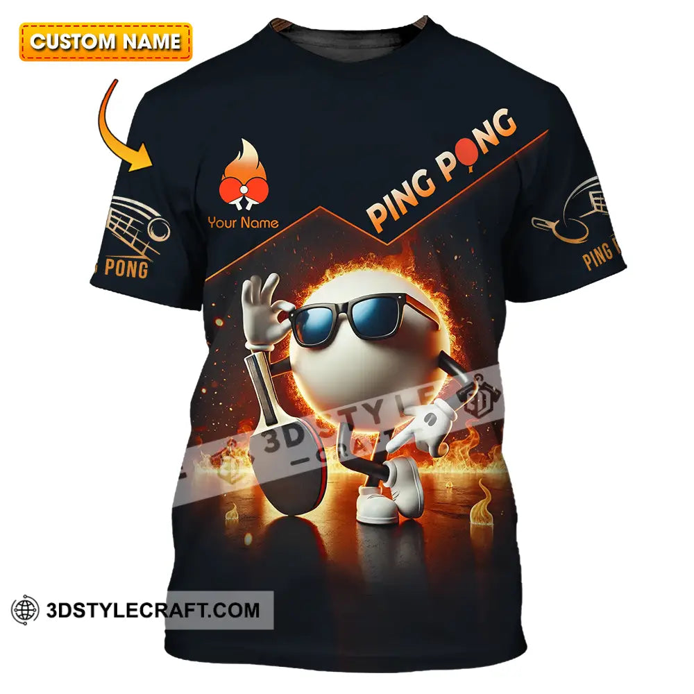 Unisex Shirt - Custom Text Ping Pong T-Shirt