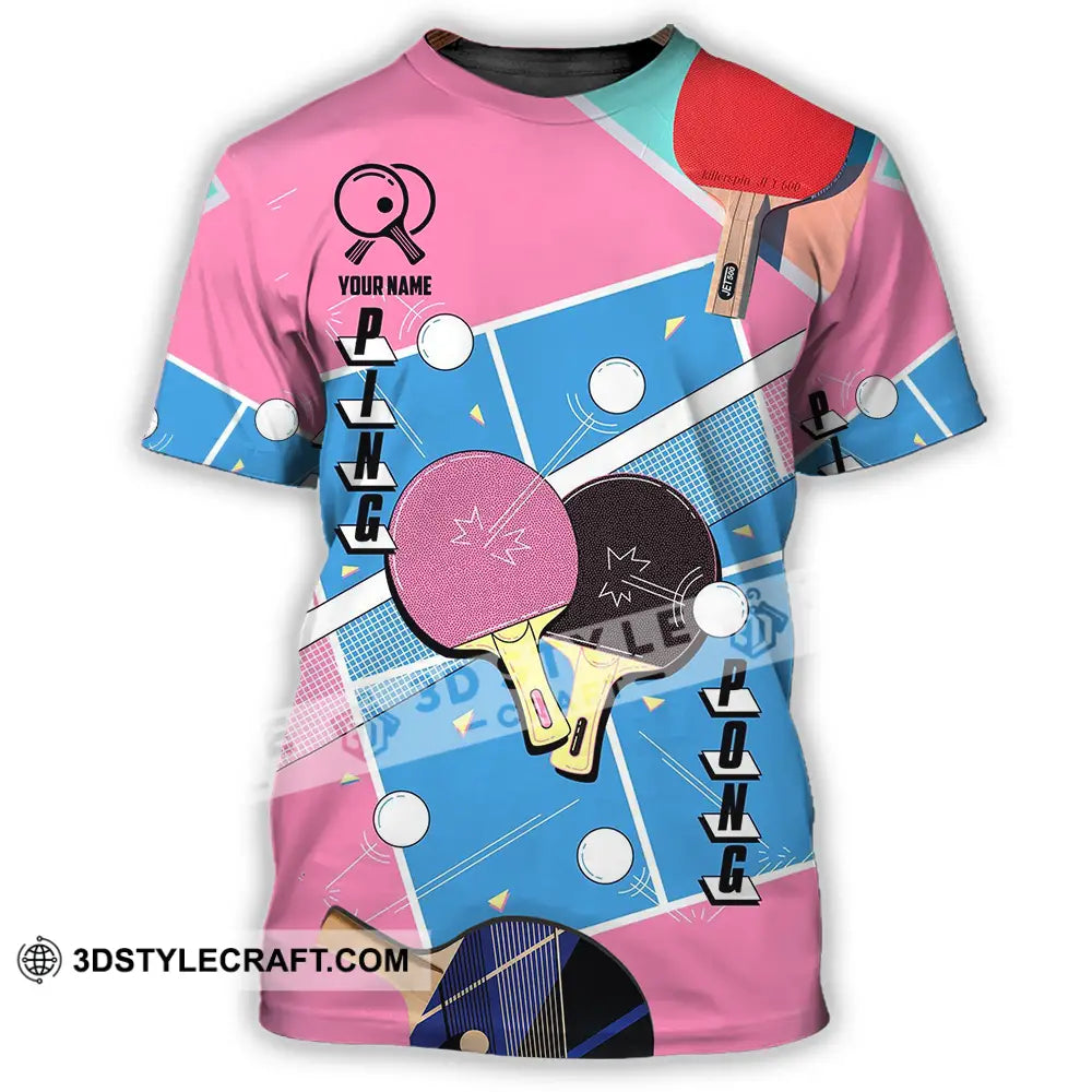 Unisex Shirt - Custom Text Shirt Ping Pong Shirt T-Shirt / S T-shirt