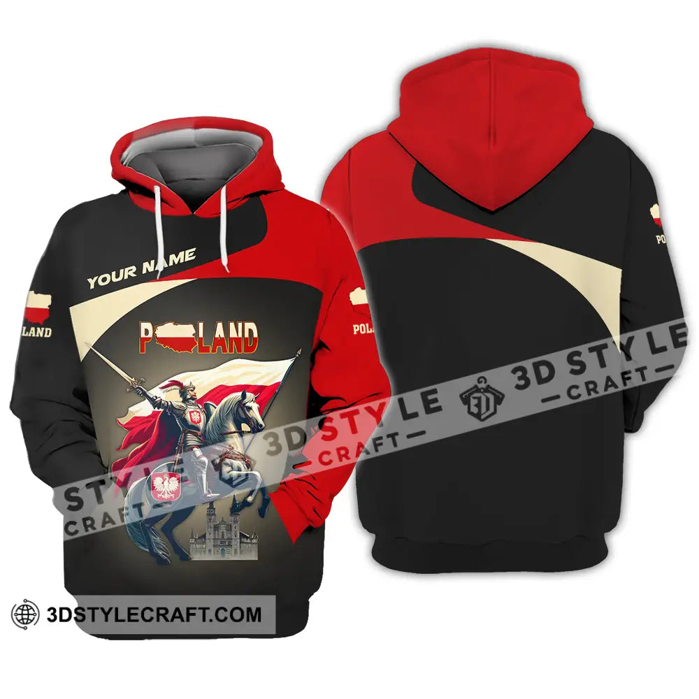 Unisex Shirt - Custom Text Poland Hoodie / S T-Shirt