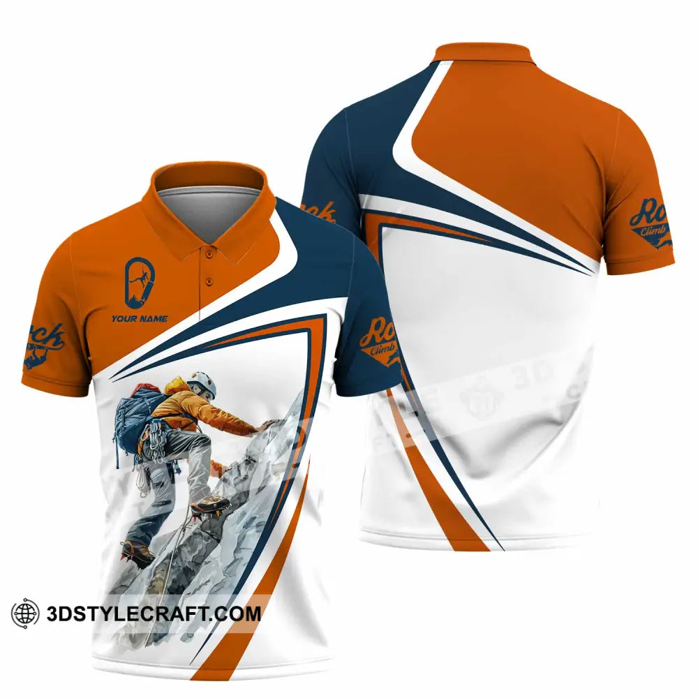 Unisex Shirt - Custom Text Shirt Rock Climb Polo Shirt / S T-shirt