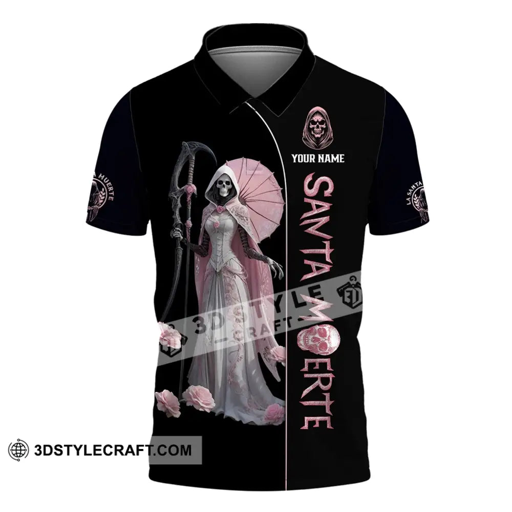 Unisex Shirt - Custom Text Santa Muerte T-Shirt
