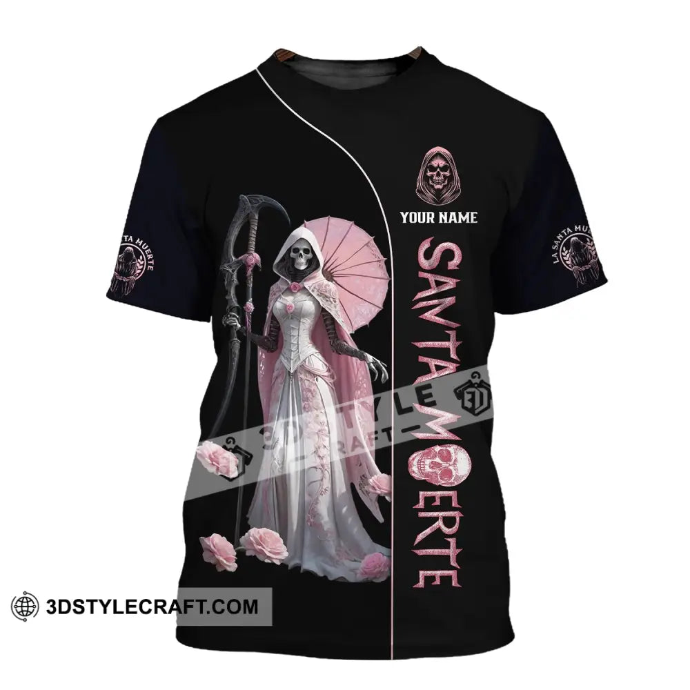 Unisex Shirt - Custom Text Santa Muerte T-Shirt / S T-Shirt