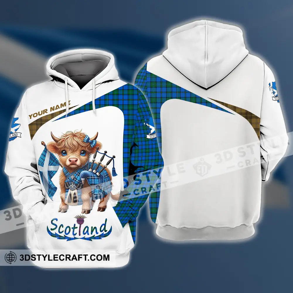 Unisex Shirt - Custom Text Shirt Scotland Highland Cow Shirt Hoodie / S T-shirt