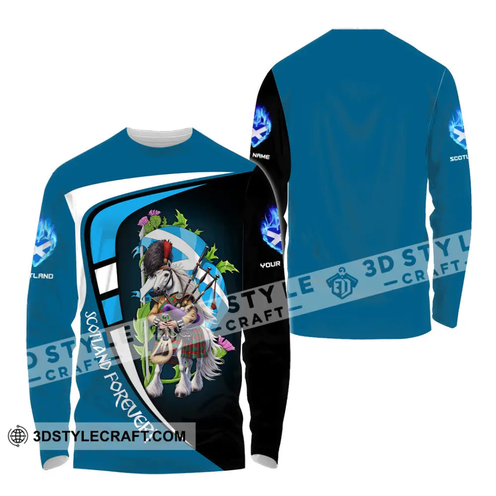 Unisex Shirt - Custom Text Shirt Scotland Shirt Long Sleeve Shirt / S T-shirt