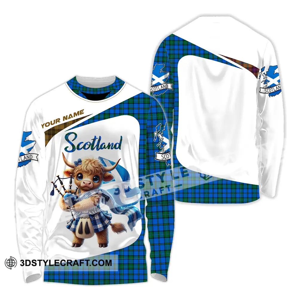 Unisex Shirt - Custom Text Scotland Long Sleeve / S T-Shirt