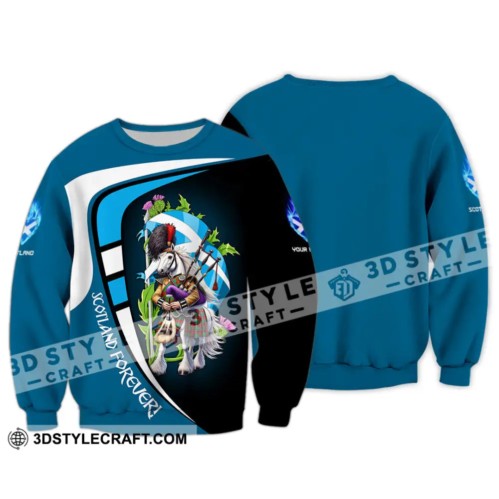 Unisex Shirt - Custom Text Shirt Scotland Shirt Long Sleeve / S T-shirt