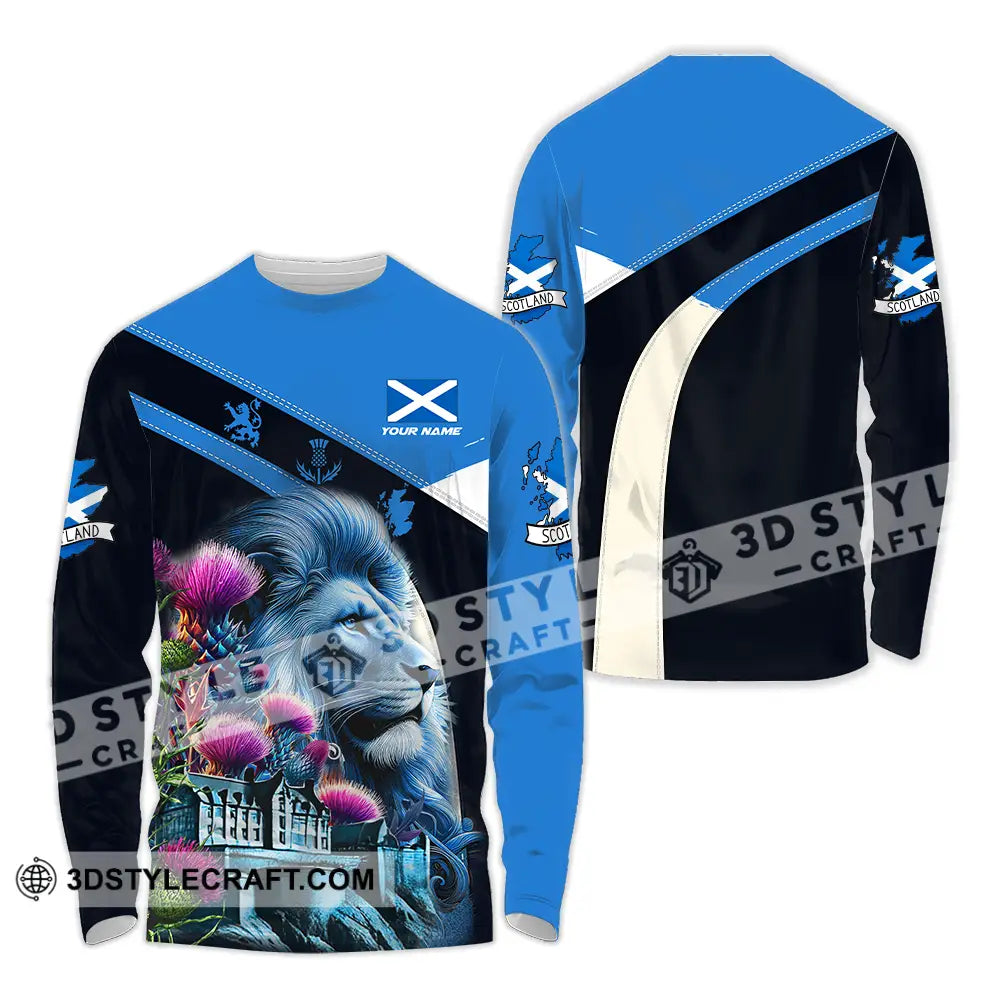 Unisex Shirt - Custom Text Shirt Scotland Shirt Long Sleeve Shirt / S T-shirt