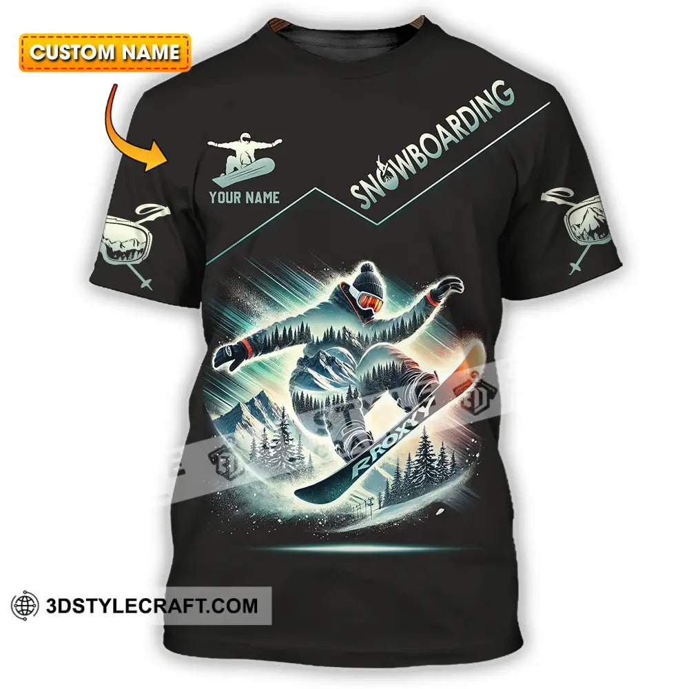 Unisex Shirt - Custom Text Snow Boarding T-Shirt
