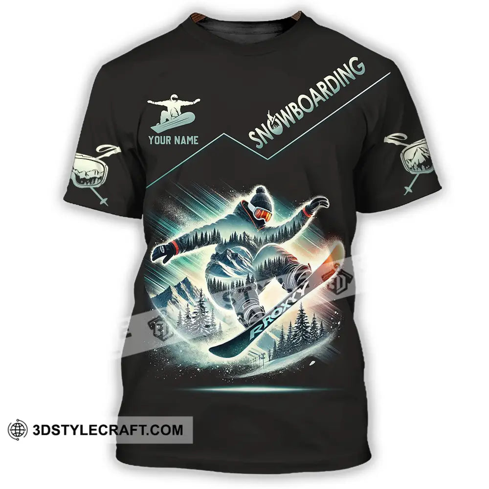 Unisex Shirt - Custom Text Snow Boarding T-Shirt / S T-Shirt