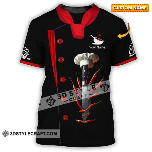 Unisex Shirt - Custom Text Shirt Spicy Chef Shirt T-shirt