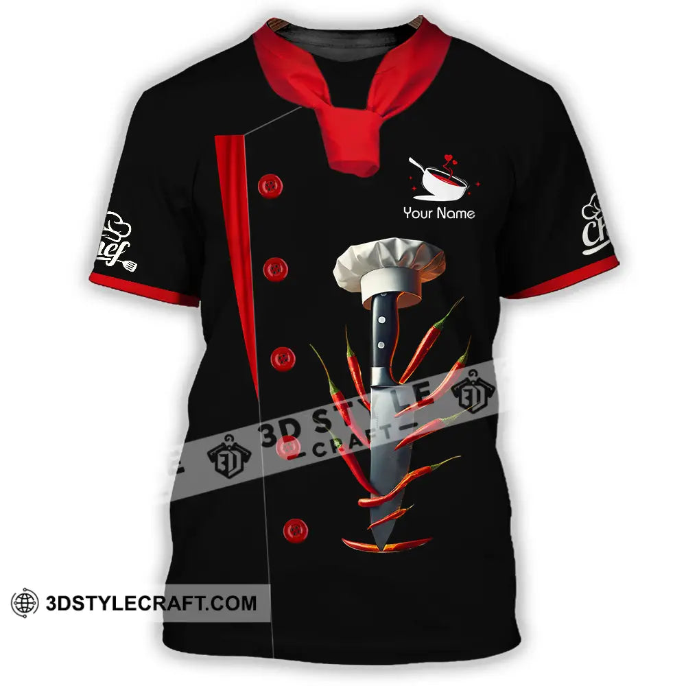 Unisex Shirt - Custom Text Shirt Spicy Chef Shirt T-Shirt / S T-shirt